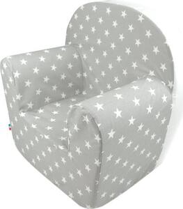 Baby Idea Poltroncina per Bambini Sfoderabile a Stelle colore Grigio - 56855GR