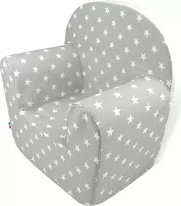 Baby Idea Poltroncina per Bambini Sfoderabile a Stelle colore Grigio - 56855GR