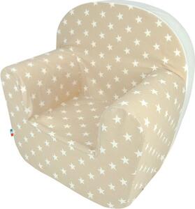 Baby Idea Poltroncina per Bambini Sfoderabile a Stelle colore Beige - 5685SBG