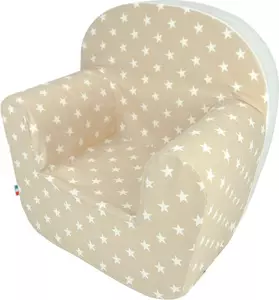 Baby Idea Poltroncina per Bambini Sfoderabile a Stelle colore Beige - 5685SBG