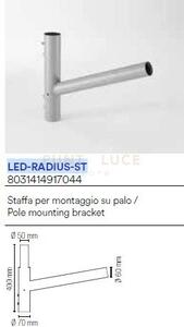 Led-radius-st staffa tubolare a t per faro solare stradale radius