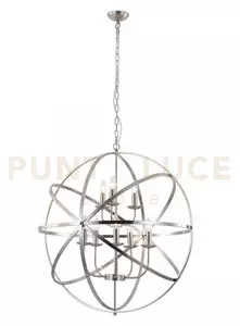 Ciondolo orbit 8lt, metallo argento satinato