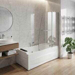 NBrand Porta doccia Parete per Box Vasca in Cristallo 120x140h cm - SN960