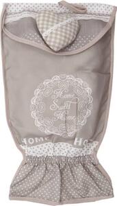 Blanco Raya Porta sacchetti o borse spesa da appendere organizer stile shabby decoro cuore 3d colore Beige - 18002