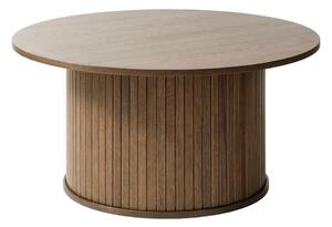 Tavolino rotondo marrone in rovere ø 90 cm Nola - Unique Furniture