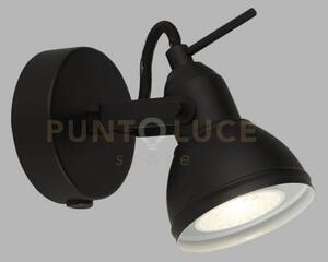 Lampada da parete focus spotlight - metallo nero
