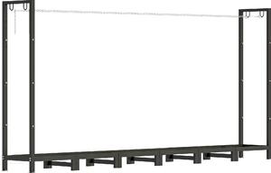 VivaGarden Portalegna da 0.8m Regolabile con Telo Impermeabile e Catene in Acciaio 235x31x116 cm colore Nero - W741BK