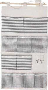 Blanco Raya Portaoggetti organizer multiuso da parete in stoffa con 11 tasche applicate 2 ganci - 18001