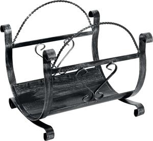 DecHome Portalegna per Camino Dimensione 44,0 x 43,0 x 42,0 cm colore Nero - 1117