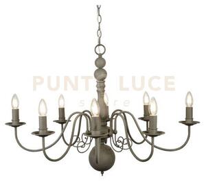 Greythorne 8lt pendant - metallo grigio testurizzato