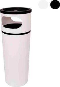 Giganplast Posacenere da Esterno con Cestino Rifiuti in Plastica 25x70 colore Bianco - 5970M1/BI