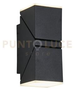 Lampada da parete esterna a led montana, nera