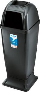 STEFANPLAST Posacenere da Esterno con Cestino Rifiuti Capacit 50 Litri in Plastica colore Antracite - 71060 Diablo