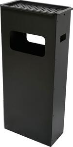 Mille Posacenere da Esterno con Cestino Rifiuti in Acciaio 33x18x70h colore Antracite - 830-B