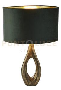 Lampada da tavolo bucklow - metallo ottone anticato e paralume in v