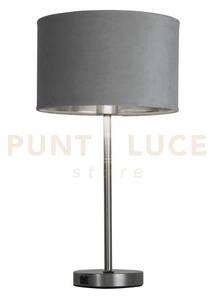 Lampada da tavolo usb finn - metallo nichel satinato e paralume in 