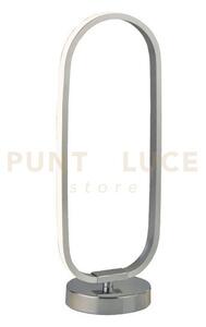 Lampada da tavolo liner - metallo cromato e alluminio spazzolato