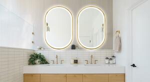 Specchio LED OLL 60x90 cm Brush Gold