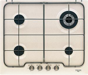 Electrolux PS 640 RUV Linea Rustico Piano Cottura 4 Fuochi a Gas 60 cm (1 Bruciatore Wok) colore Sabbia