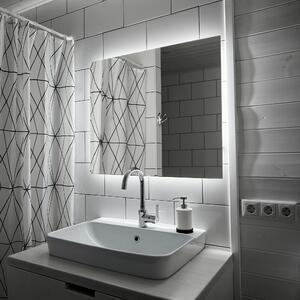 Specchio decorativo rettangolare con retroilluminazione a LED