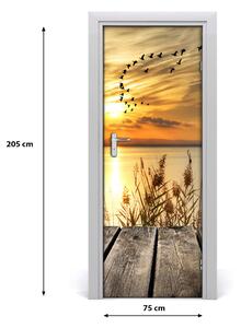 Adesivo per porta interna Il tramonto 75x205 cm