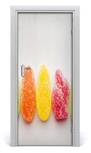 Poster adesivo per porta Fagioli di gelatina colorati 75x205 cm