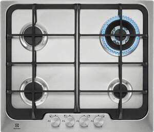 Electrolux PX640UOV Serie Soft Piano Cottura 4 Fuochi a Gas 60 cm (1 Bruciatore Wok Tripla Corona) colore Inox