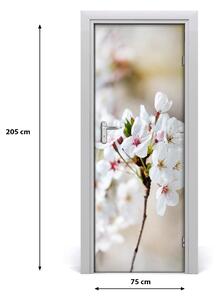 Poster adesivo per porta fiori di ciliegio 75x205 cm