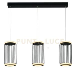 Circolo 3lt cage bar pendant - metallo nero e silicone bianco