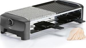PRINCESS Raclette Elettrica Barbecue da Tavolo Griglia + Pietra Potenza 1400 watt Termostato regolabile colore Nero - 01.162820.01.001 162820 Racle