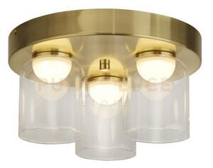 Highball led 3lt a filo, ottone satinato e vetro trasparente ip44