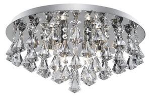 Hanna 8lt flush - metallo cromato e cristallo trasparente