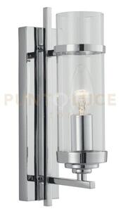 Lampada da parete milo - metallo cromato e vetro