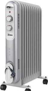 Ardes Radiatore Termosifone Elettrico ad Olio Stufa Portatile 11 Elementi Potenza 2500 Watt con Termostato - AR4R11S Curvy 11