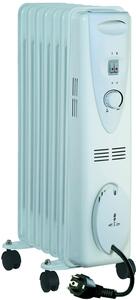 PLEINAIR Radiatore Termosifone Elettrico ad Olio Stufa portatile 7 elementi potenza 1500 Watt con Termostato - ERC2-1507 Holly 1500