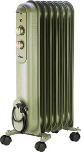 Ardes Radiatore Termosifone Elettrico ad Olio Stufa Portatile 7 Elementi 1500 Watt colore Verde - AR4R07VIN