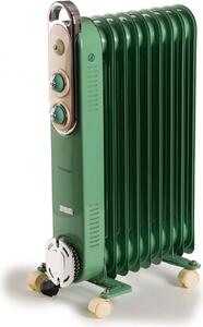 Ariete Radiatore Termosifone Elettrico ad Olio Stufa Portatile 9 Elementi Potenza 2000 Watt colore Verde - 00B825104AR0 Linea Vintage