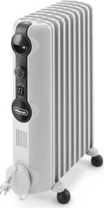De Longhi Radiatore Termosifone Elettrico ad Olio Stufa Portatile 9 Elementi Potenza 2000 Watt con Termostato - TRRS 0920