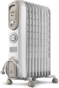 De Longhi Radiatore Termosifone Elettrico ad Olio Stufa Portatile 9 Elementi Potenza 1800 Watt colore Bianco - V550918TWB