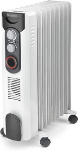 OLIMPIA SPLENDID Radiatore Termosifone Elettrico ad Olio Stufa Portatile 9 Elementi Potenza 2000 Watt con Timer e Termostato - CALDORAD9TT - 99617