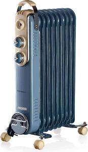Ariete Radiatore Termosifone Elettrico ad Olio Stufa Portatile 9 Elementi Potenza 2000 Watt colore Blu - 00B083805AR0