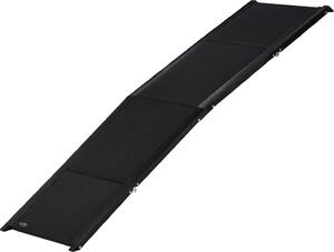 AllMyPets Rampa per Cani Pieghevole con Superficie Antiscivolo in MDF e Alluminio 158x43.5x2.5 cm colore Nero