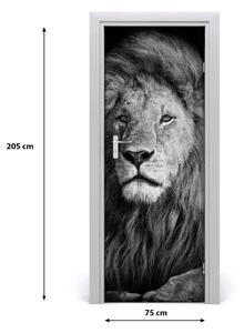 Sticker porta Ritratto di un leone 75x205 cm