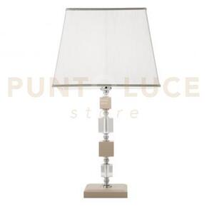 Lume/g livia lume 1 luce tortora- trasparente e cromo attacco e27 c