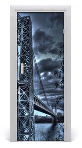 Adesivo per porta Bridge di New York 75x205 cm