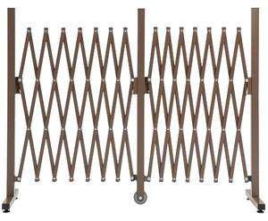 AllMyPets Recinzione Estensibile Autoportante in Acciaio e Alluminio Larghezza 52-405 cm colore Marrone Scuro