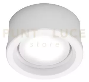 Filiatra faretto incasso 1 luce bordo bianco attacco gx53 d.8cm in