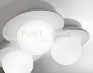 Cicladi tonda lampada da soffitto 3 luci attacco gx53 in gesso e ve