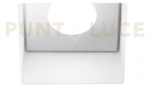 Doride faretto da incasso 1 luce quadrata gu10 bianca in gesso ip44
