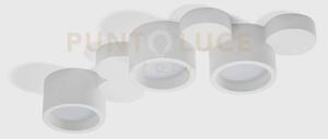Chio lampada da soffitto 3 luci attacco gx53 in linea in gesso bia